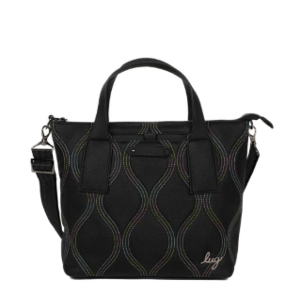 Lug Alto Matte Luxe Vegan Leather Black Icepop Stitch Crossbody bag